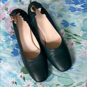 Everlane The Day Leather Heels Green - 8.5